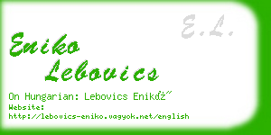 eniko lebovics business card